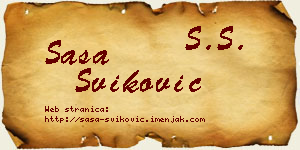 Saša Šviković vizit kartica